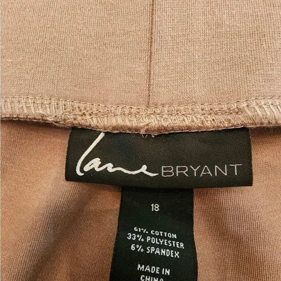 Lane Bryant brown high rise leggings with ankle zippers size 18 - Picture 4 of 4